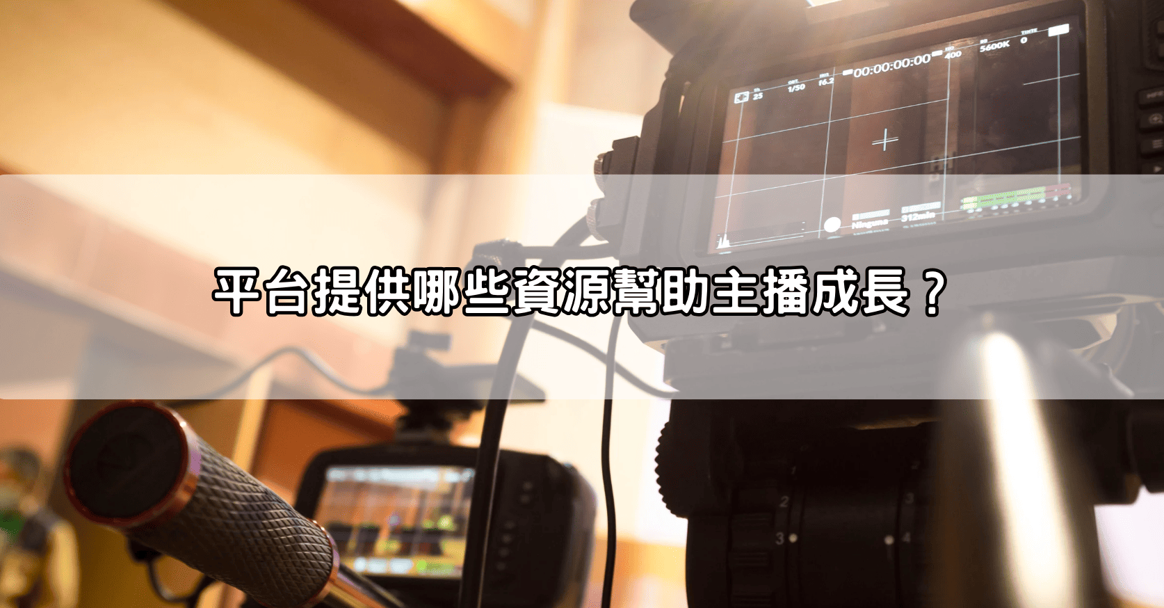 平台提供哪些資源幫助主播成長？